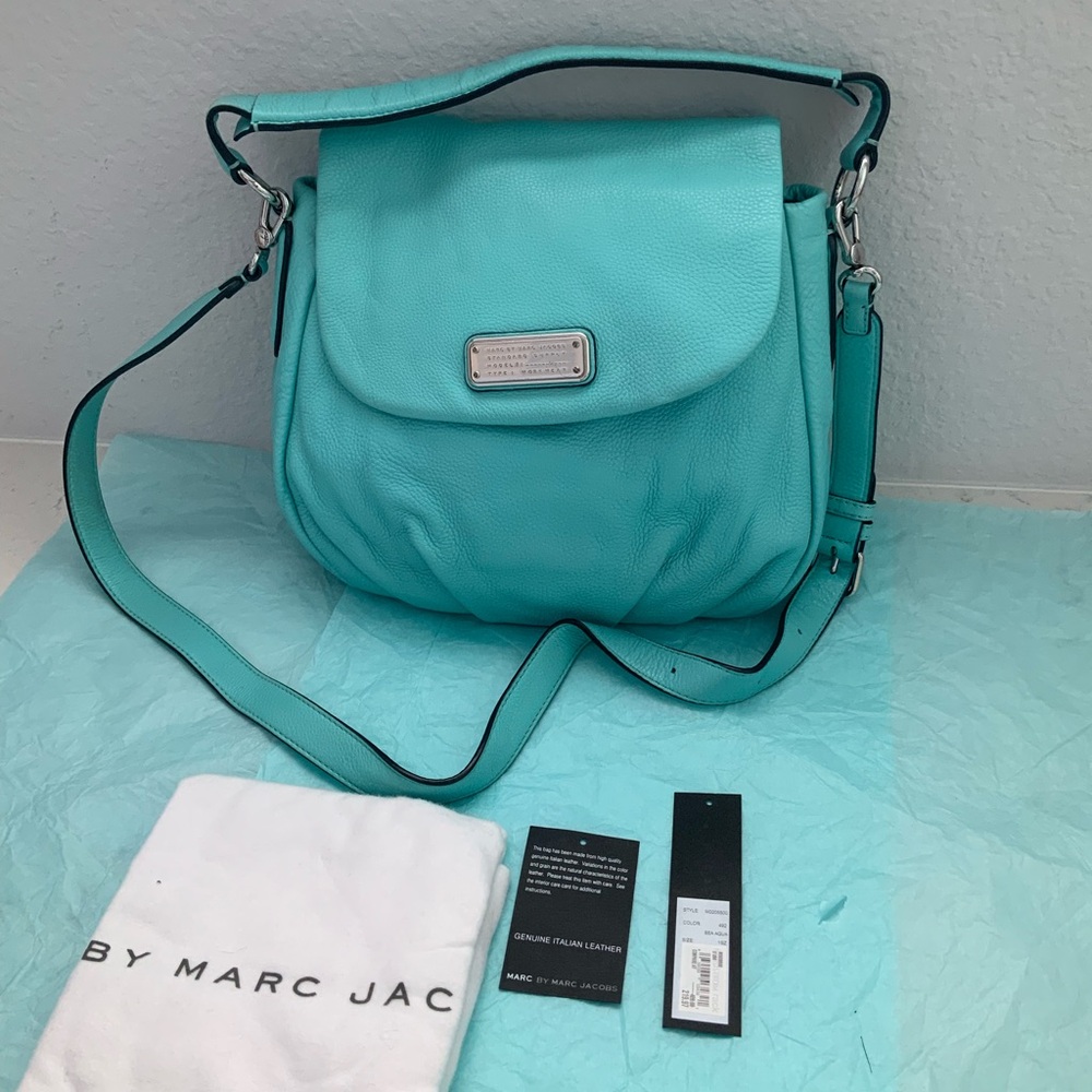 Marc Jacobs Turquoise Leather Satchel